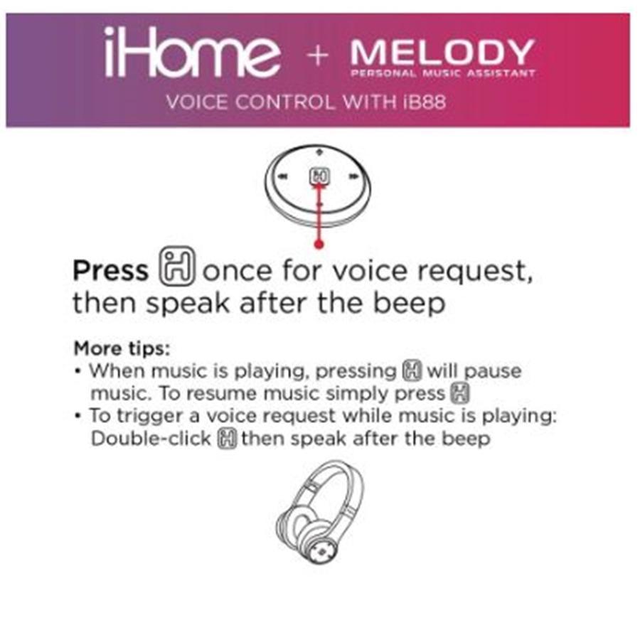 iHome iB88 Casque Bluetooth robuste et pliable, résistant aux éclaboussures, avec micro et étui - Simple Boutique