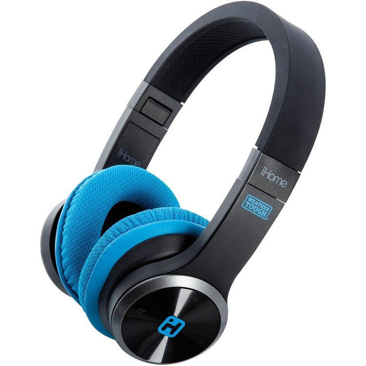 iHome iB88 Casque Bluetooth robuste et pliable, résistant aux éclaboussures, avec micro et étui - Simple Boutique