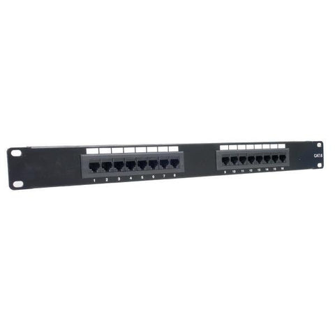 patch Panel Cat6 16 ports avec support montage UL